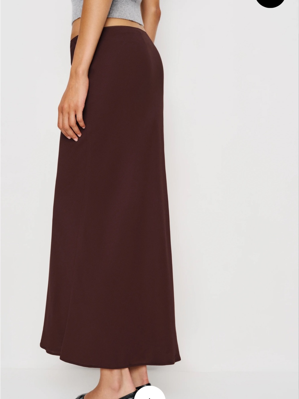 Reformation Layla Skirt Brown - Size 0 - Picture 3 of 3